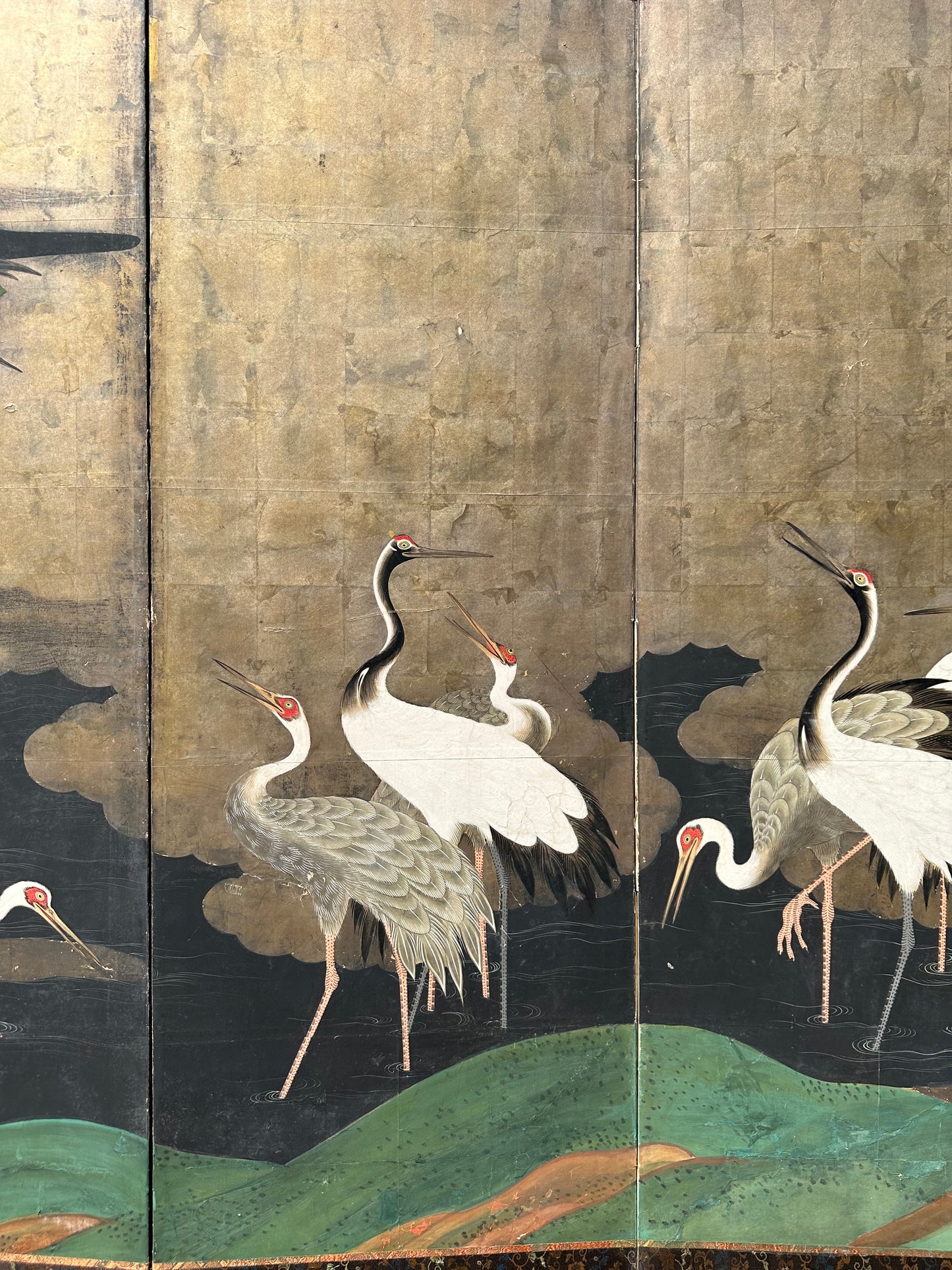 Tranquil Crane Lake Edo Screen