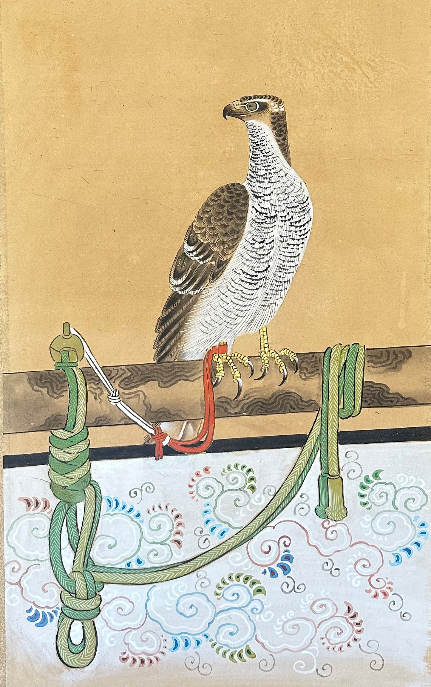 19th Century Japanese  Kayouzu  Falconry Screen  SD 62