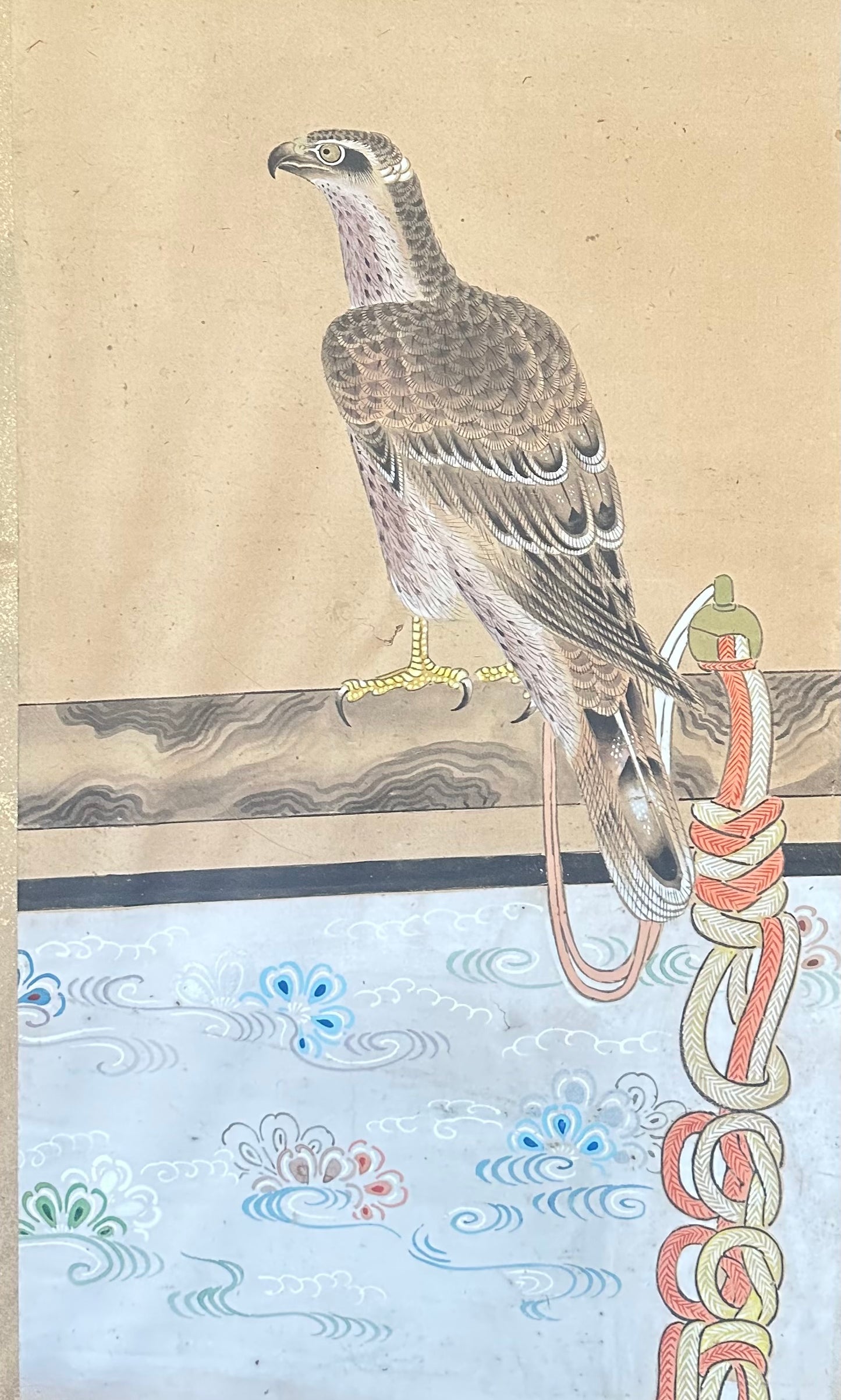 19th Century Japanese  Kayouzu  Falconry Screen  SD 62